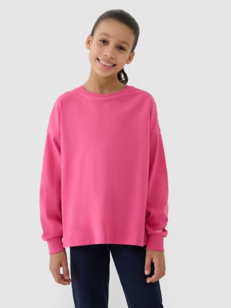 Manga comprida oversize lisa rapariga - rosa 4FJWSS25TLONF377 rosa