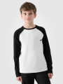 Manga comprida lisa regular para rapaz - branco 4FJWSS25TLONM420 Branco
