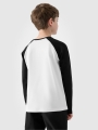 Manga comprida lisa regular para rapaz - branco 4FJWSS25TLONM420 Branco