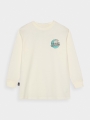 Manga comprida oversize para rapaz com estampado - branco 4FJWSS25TLONM435 Branco