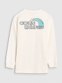 Manga comprida oversize para rapaz com estampado - branco 4FJWSS25TLONM435 Branco