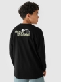 Manga comprida oversize com estampado - branco 4FJWSS25TLONM435 preto