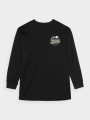 Manga comprida oversize com estampado - branco 4FJWSS25TLONM435 preto