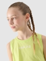 Top curto de tamanho grande para rapariga com estampado - verde 4FJWSS25TSLEF112 Verde