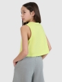 Top curto de tamanho grande para rapariga com estampado - verde 4FJWSS25TSLEF112 Verde