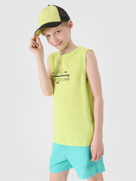 Camisola de Alças para Rapaz - Verde - 4FJWSS25TSLEM163                                                         