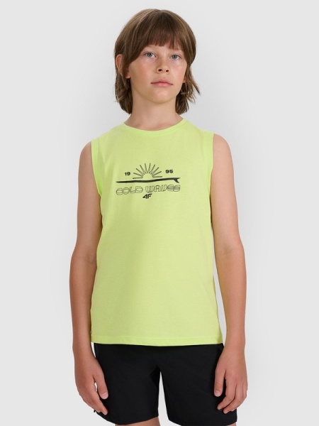 Camisola de Alças para Rapaz - Verde - 4FJWSS25TSLEM163                                                         