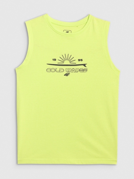 Camisola de Alças para Rapaz - Verde - 4FJWSS25TSLEM163                                                         
