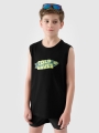 Camisola de Alças para Rapaz - Preto - 4FJWSS25TSLEM164                                                         