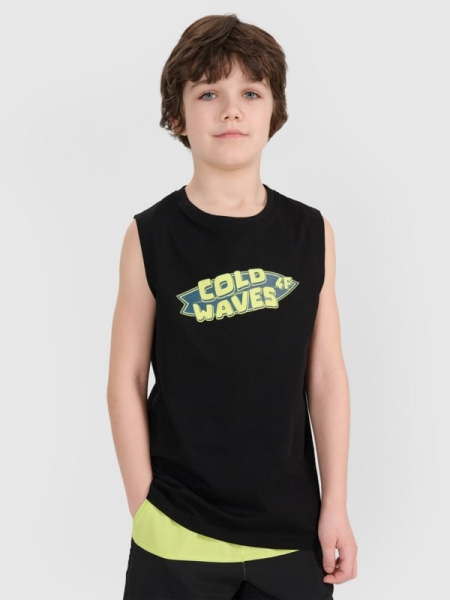 Camisola de Alças para Rapaz - Preto - 4FJWSS25TSLEM164                                                         