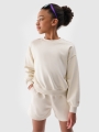 Sweatshirt para Rapariga - Bege - 4FJWSS25TSWSF1479          