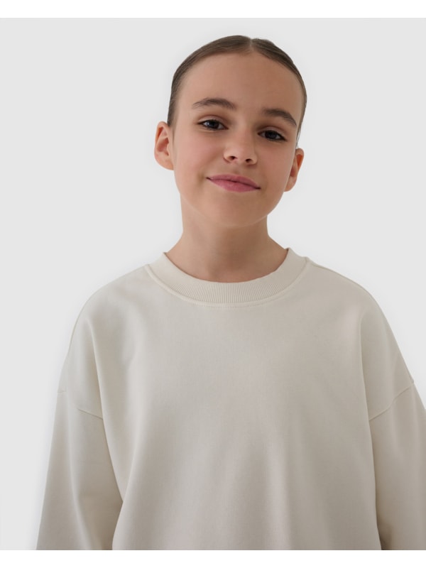 Sweatshirt para Rapariga - Bege - 4FJWSS25TSWSF1479          