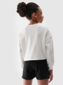 Sweatshirt para Rapariga - Branco - 4FJWSS25TSWSF1483         