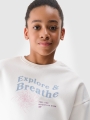Sweatshirt para Rapariga - Branco - 4FJWSS25TSWSF1483         