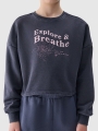 Sweatshirt para Rapariga - Cinzento - 4FJWSS25TSWSF1483             