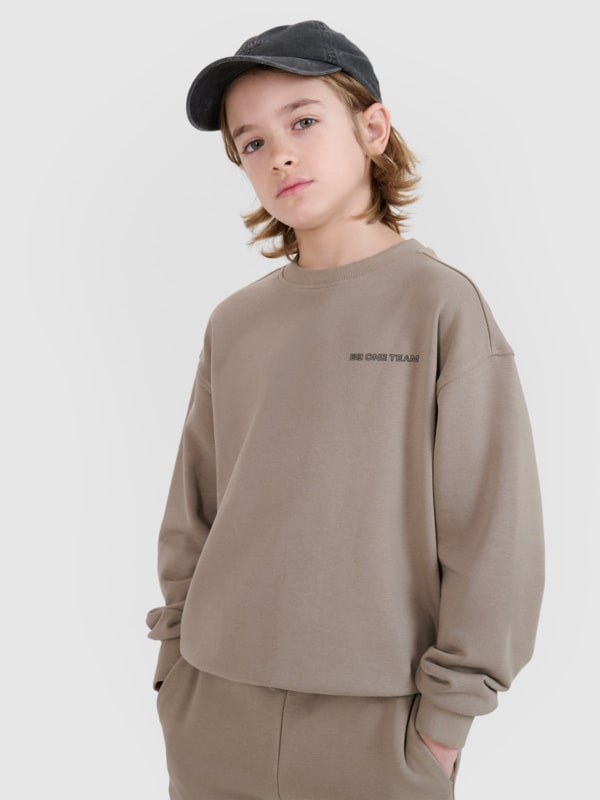 Sweatshirt para Rapaz - Bege - 4FJWSS25TSWSM1713            