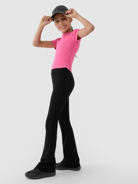 Leggings de malha para rapariga - preto 4FJWSS25TTIGF199 preto