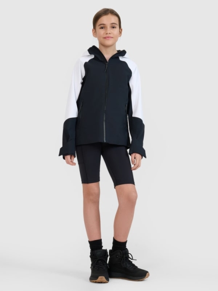 Casaco de trekking para rapariga com membrana 5000 - preto 4FJWSS25TTJAF676 preto