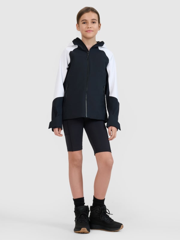 Casaco de Trekking para Rapariga com Membrana 5000 - Preto - 4FJWSS25TTJAF676