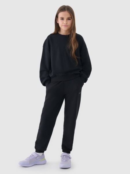 Calças Fato de Treino Jogger para Rapariga - Preto - 4FJWSS25TTROF0950	