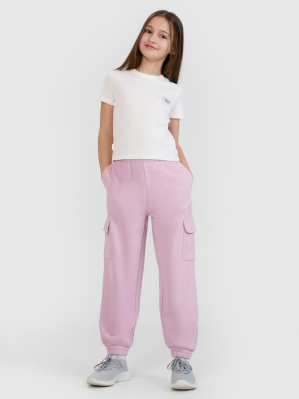 Calças Fato de Treino para Rapariga - Roxo/Violeta - 4FJWSS25TTROF1135