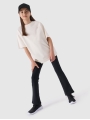 T-shirt lisa oversize para rapariga - bege 4FJWSS25TTSHF1851 Bege
