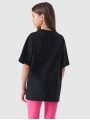 T-shirt lisa oversize para rapariga - preto 4FJWSS25TTSHF1851 preto