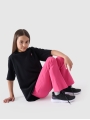 T-shirt lisa oversize para rapariga - preto 4FJWSS25TTSHF1851 preto