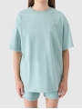 T-shirt lisa oversize para rapariga - turquesa 4FJWSS25TTSHF1851 turquesa