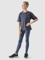 T-shirt oversize para rapariga com estampado - cinzento 4FJWSS25TTSHF1853 cinzento