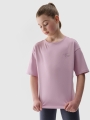 T-shirt de tamanho grande para rapariga com estampado - roxo 4FJWSS25TTSHF1853 violeta