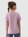 T-shirt normal de rapariga com estampado - roxo 4FJWSS25TTSHF1854 violeta