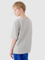 T-shirt oversize para rapaz com estampado - cinzento 4FJWSS25TTSHM1880 cinzento