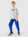 T-shirt oversize para rapaz com estampado - cinzento 4FJWSS25TTSHM1880 cinzento