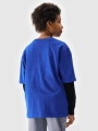T-shirt oversize para rapaz com estampado - azul 4FJWSS25TTSHM1880 azul