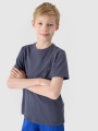 T-shirt normal de rapaz com estampado - cinzento 4FJWSS25TTSHM1881 cinzento