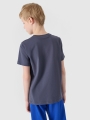 T-shirt normal de rapaz com estampado - cinzento 4FJWSS25TTSHM1881 cinzento
