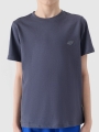 T-shirt normal de rapaz com estampado - cinzento 4FJWSS25TTSHM1881 cinzento
