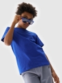 T-shirt normal de rapaz com estampado - azul 4FJWSS25TTSHM1881 azul