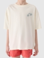 T-shirt oversize para rapaz com estampado - branco 4FJWSS25TTSHM1914 Branco