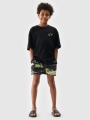 T-shirt oversize para rapaz com estampado - preto 4FJWSS25TTSHM1914 preto