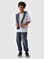 T-shirt oversize para rapaz com estampado - branco 4FJWSS25TTSHM2184 Branco