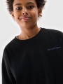 T-shirt oversize para rapaz com estampado - preto 4FJWSS25TTSHM2184 preto