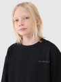 T-shirt oversize para rapaz com estampado - preto 4FJWSS25TTSHM2184 preto