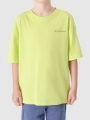 T-shirt oversize para rapaz com estampado - verde 4FJWSS25TTSHM2184 Verde