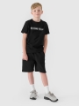 T-shirt para rapaz com estampado - preto 4FJWSS25TTSHM2186 preto