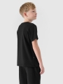 T-shirt para rapaz com estampado - preto 4FJWSS25TTSHM2186 preto