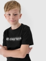 T-shirt para rapaz com estampado - preto 4FJWSS25TTSHM2186 preto