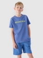 T-shirt para rapaz com estampado - azul 4FJWSS25TTSHM2186 azul