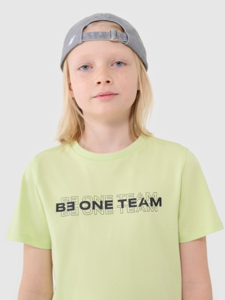 T-shirt para rapaz com estampado - verde 4FJWSS25TTSHM2186 Verde